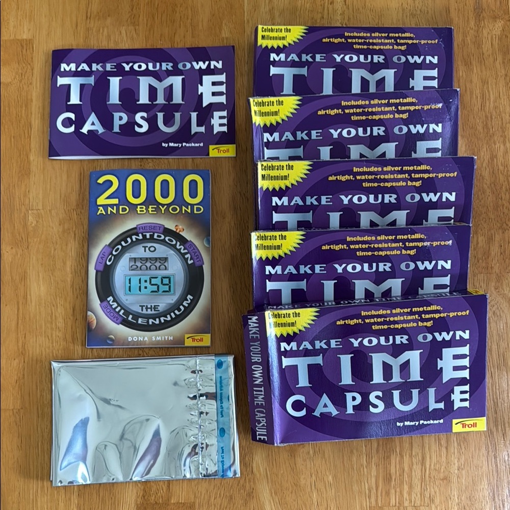 ✋💚New 5 Make Your Own Time Capsule Kit Book Bag History Craft Teacher